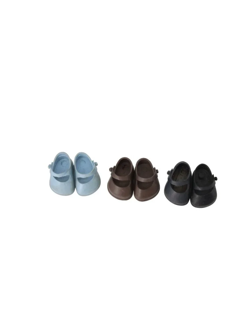 Ginny Doll Shoes Mary Janes Black Blue Brown Vogue Vintage 94715 3 Pairs